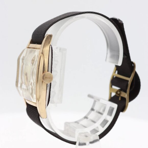 Vintage 1956 Bulova Faceted Crystal Men\'s Mechanical Wristwatch 11 AC Swiss main image 5